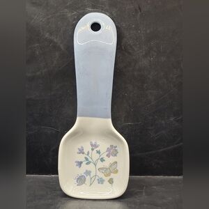 Vintage Otagiri Japan Spoon Rest Butterfly Floral Gibson Greetings Cottagecore
